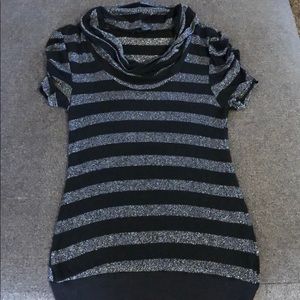 Black/Silver sweater blouse